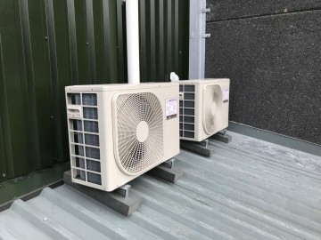 Schuin dak, dubbele opstelling